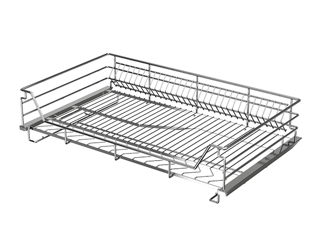4-Sided Pull-out Basket w/Bowl and Plate Holder
