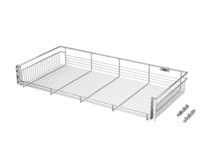 3-Sided Pull-out Basket w/Soft Closing Ball-Bearing Slide